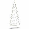 vidaXL Albero di Natale in metallo con supporto Nero 210 cm Acciaio
