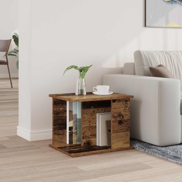 vidaXL Scaffale per riviste Legno vecchio 35 x 35 x 45 cm