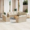 vidaXL Set Divani da Giardino 12 pz con Cuscini Beige in Polyrattan