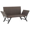 vidaXL Panchina da Giardino con Cuscini 176 cm Marrone in Polyrattan