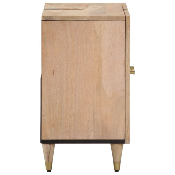 vidaXL Mobile Lavabo da Bagno 62x33x58cm in Legno Massello di Mango
