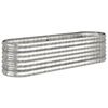 vidaXL Letto Giardino Acciaio Zincato 152x40x36cm Argento