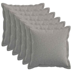 vidaXL Federa 6 pz HOUTEN Grigio Nuvola 30 x 30 cm Lino