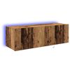 vidaXL Mobile TV da parete 2 pz Legno vecchio Legno ingegnerizzato