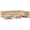 vidaXL Set Salotto Giardino 8 pz Cuscini Antracite Legno Massello Pino