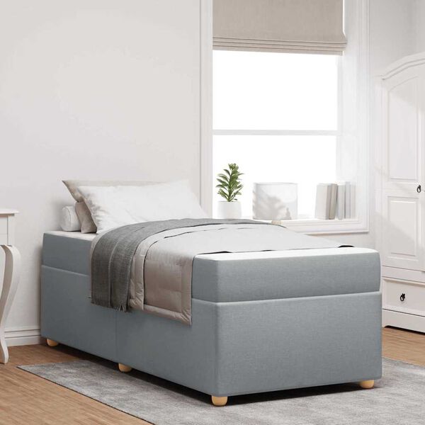 vidaXL Struttura del letto Grigio chiaro 90 x 200 cm Tessuto