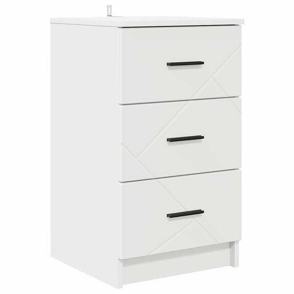vidaXL Armadio da Notte Bianco 38 x 38 x 66 cm Legno multistrato