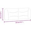 vidaXL Cuscino Testiera Hvar Crema 120 cm in Tessuto