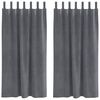 vidaXL Tende oscuranti 2 pz Grigio chiaro 140 x 175 cm Velluto