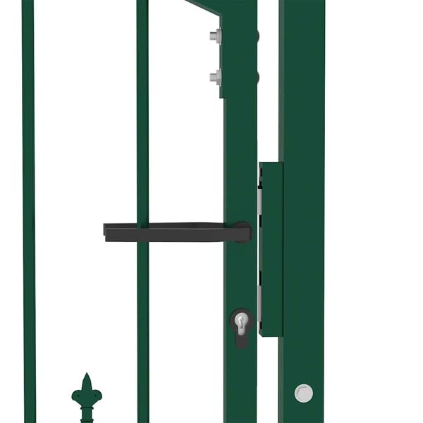 vidaXL Cancello per recinzione Emmen con punte in acciaio 104x97 cm verde