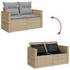 vidaXL Set Divano da Giardino 12 pcs Beige Rattan in Polipropilene