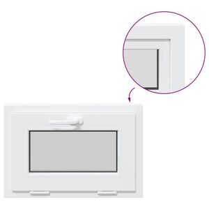 vidaXL Finestra Seminterrato RISOR 60x40 cm Tilt 3 Vetri Bianco