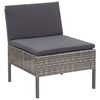 vidaXL Set Divani da Giardino 6 pz con Cuscini in Polyrattan Grigio