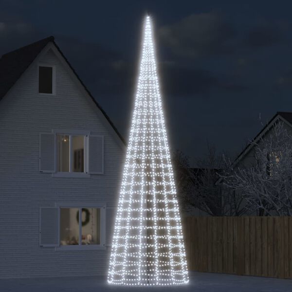 vidaXL Albero di Natale a LED 3000 LED Bianco Freddo 800 cm