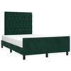 vidaXL Giroletto senza Materasso Verde Scuro 120x190 cm Velluto