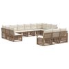 vidaXL Set Divano da Giardino 13 pcs Beige polyrattan