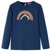 vidaXL Maglietta per Bambini Maniche Lunghe Blu Marino 128