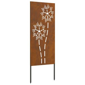 vidaXL Schermo per privacy in giardino Traforo Ruggine 50 x 140 cm