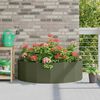 vidaXL Fioriera Verde oliva 120 x 60 x 35 cm Acciaio