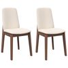 vidaXL Sedie da Pranzo con Cuscini 2pz Marrone Legno Massello di Hevea