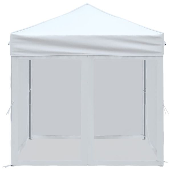vidaXL Tenda per Feste Pieghevole con Pareti Laterali Bianco 2x2 m