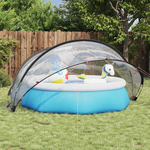 vidaXL Dome Piscina Trasparente 336 x 322 x 160 cm PVC