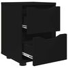 vidaXL Comodini 2 pcs Nero 30,5 x 30 x 43 cm Legno multistrato