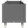 vidaXL Fioriera Giardino con Ruote Grigio Chiaro 160x50x54 cm PP