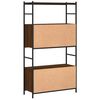 vidaXL Libreria Rovere Marrone 80x30x145,5cm Legno Multistrato e Ferro