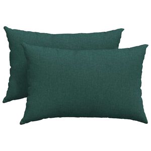 vidaXL Cuscini da Divano 2 pcs Verde Scuro 60 x 40 cm Tessuto