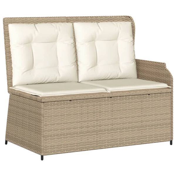 vidaXL Set Divani da Giardino 5 pz con Cuscini in Polyrattan Beige