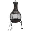 vidaXL Stufa da Giardino con Attizzatoio 39x39x90 cm in Acciaio