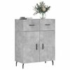 vidaXL Credenza Grigio Cemento 69,5x34x90 cm in Legno Multistrato