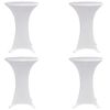 vidaXL Coperture Verticali per Tavolo 4 pz &Oslash;70 cm Bianco Elastico