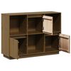 vidaXL Credenza Marrone Ambrato 110,5x35x80 cm Legno Massello di Pino