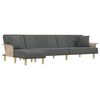vidaXL Divano Letto a L Grigio Scuro 279x140x70 cm in Tessuto