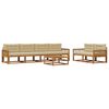 vidaXL Set di divani da esterno con cuscino 7 pcs Naturale e Beige