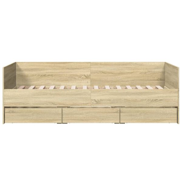 vidaXL Divano Letto con Cassetti senza Materasso 100x200 cm