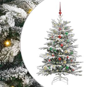 vidaXL Albero di Natale Artificiale con Rami Pieghevoli Bianco 150 cm