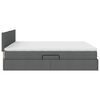 vidaXL Letto con contenitore e LED Grigio scuro 180 x 200 cm
