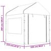 vidaXL Gazebo con Tetto Bianco 2,28x2,23x2,69 m in Polietilene