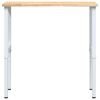vidaXL Banco da Lavoro 100x60x(71,5-98) cm Legno Massello Rovere