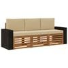 vidaXL Set divani 3 pz Legno di Acacia Massello