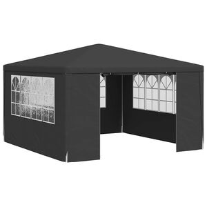 vidaXL Gazebo Professionale con Pareti 4x4 m Antracite 90 g/m²