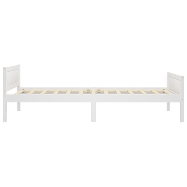 vidaXL Giroletto senza Materasso Bianco 90x200 cm Legno Massello Pino