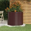 vidaXL Vaso Giardino Acciaio Zincato 80x80x68 cm Marrone