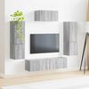 vidaXL Set mobile TV 4 pcs Grigio Sonoma Legno multistrato