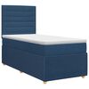 vidaXL Letto box spring con materasso Blu 90 x 190 cm Tessuto