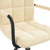 vidaXL Sedia da Pranzo Girevole Crema in Velluto