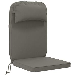 vidaXL Cuscino per Lounger Sole 100% Poliestere Grigio 55 x 124 x 5 cm